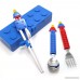 Brick Figure Spoon Fork Training Chopsticks and Case set for Toddler Kid Children (Blue) - B076FS4Z4N